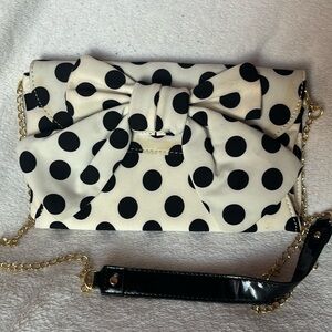 LuLu Guinness Polka Dot Crossbody Bag with bow
